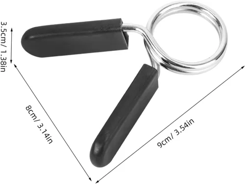 Miniatura 7 de DECHOUS 4 abrazaderas ajustables para barra de levantamiento de pesas, collares de bloqueo de barra, collar de resorte para levantamiento de pesas