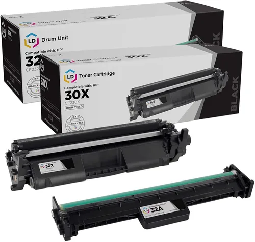 LD Productos Cartucho de tóner y tambor compatibles de repuesto para HP 30X CF230X 30A y tambor 32A CF232A para impresora LaserJet Pro M203dw M203dn