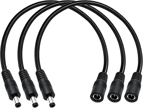 Cable de extensión macho a hembra de 1 pie DC5.0.197 x 0.098 in, 19 V 24 V, cable de extensión macho a hembra, conector DC5525 de alimentación de
