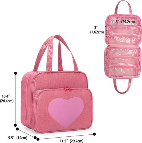 Miniatura 6 de Estuche de transporte para muñecas LoDrid compatible con todas las muñecas LOL Surprise, bolsa organizadora colgante con 6 bolsillos transparentes