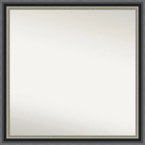 Miniatura 146 de Amanti Art Espejo de baño negro para sobre el fregadero, 23 x 23 pulgadas, espejo cuadrado negro Ashton, marco de madera tradicional mediano, se