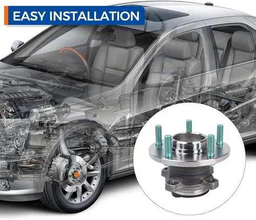 Miniatura 3 de PAROD 512347 Conjunto de rodamiento de cubo de rueda trasera compatible con Mazda 3 2004-2013, Mazda 3 Sport 2009-2013, Mazda 5 2006-2017, 5