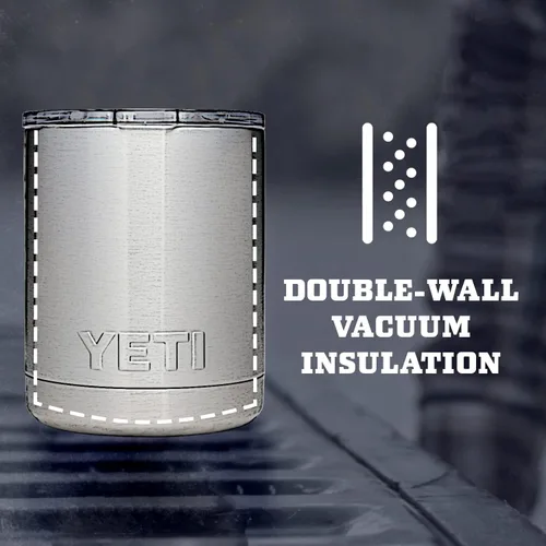 Miniatura 4 de Yeti Rambler Vaso corto de 10 onzas con aislamiento térmico al vacío, de acero inoxidable, con tapa MagSlider Rosa arenisca.