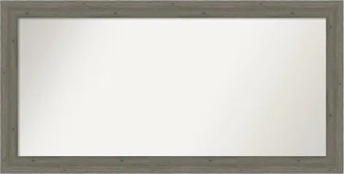Miniatura 454 de Amanti Art Espejo de pared personalizado no biselado (24.5 x 24.5 pulgadas), marco gris marrón alta, varios tamaños personalizados, espejo de baño