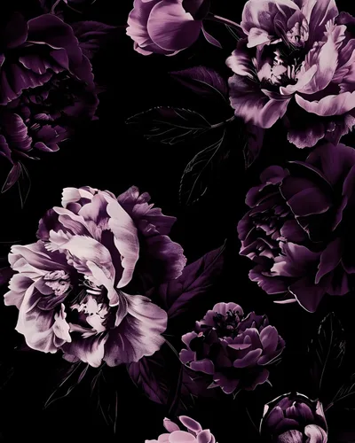 Miniatura 17 de Papel tapiz floral negro para despegar y pegar, papel tapiz de vinilo para pegar y pelar, papel de contacto rosa oscuro para gabinetes, papel