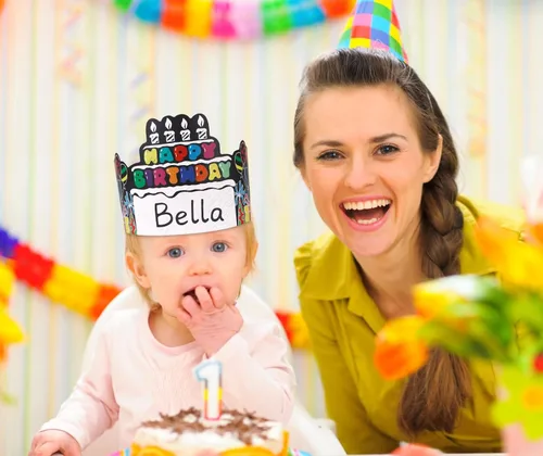 Miniatura 9 de SICOHOME Gorras de papel para niños, coronas de papel para estudiantes, jardín de infantes, suministros de fiesta preescolar, ajustables
