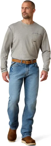 Miniatura 4 de Ariat Men's Rebar M4 Low Rise DuraStretch Basic Boot Cut Jean Carbine