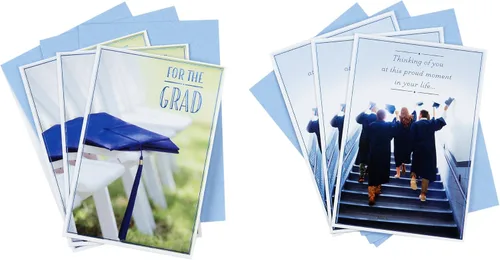 Hallmark Surtido de tarjetas de graduación, deseándote éxito (6 tarjetas con sobres)