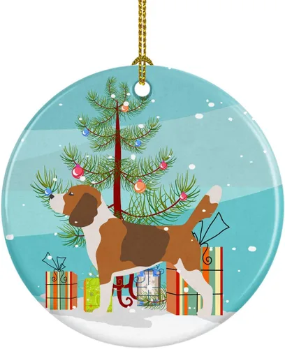 Miniatura 41 de Caroline's Treasures Bulldog inglés «Merry Christmas» adorno de cerámica para árbol de Navidad, decoración colgante para el hogar, Navidad, fiestas