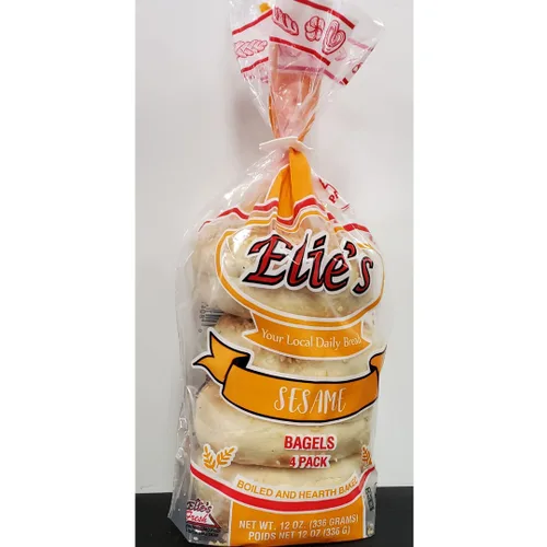 Miniatura 2 de Elie's Bagels de sésamo – 6 paquetes de 4 bagels por paquete – 24 bagels en total – no libre de gluten, 1 unidad