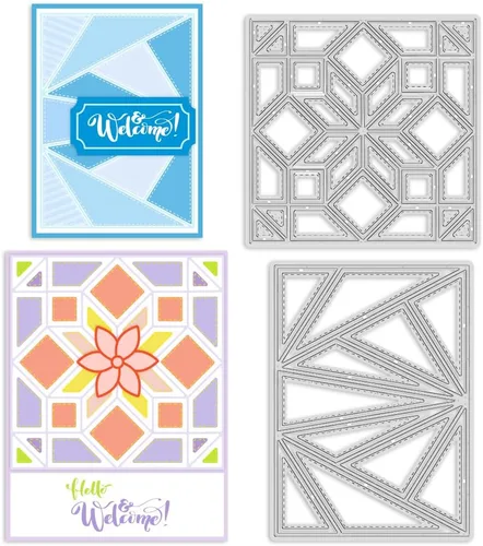 Miniatura 8 de ORIGACH Troqueles de corte de metal de esquina de cosecha de parachoques de otoño feliz muere de vid de calabaza plantilla para hacer tarjetas DIY