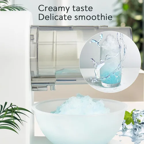 Miniatura 2 de Máquina de hielo afeitado con cono de nieve, máquina de afeitar eléctrica de hielo con 2 tazas de molde de hielo de plástico utilizables, máquina