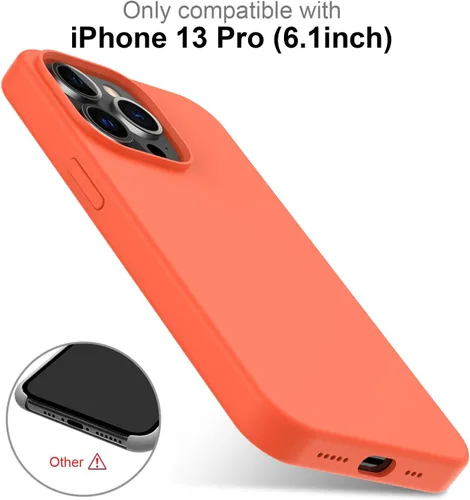 Miniatura 5 de DEENAKIN Funda compatible con iPhone 13 Pro con protector de pantalla, funda protectora de goma de gel de silicona suave y flexible, ajuste delgado