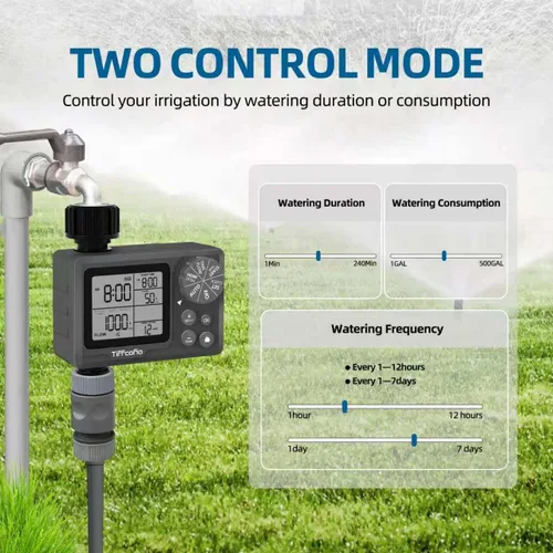 Miniatura 4 de Nuevo temporizador de aspersor programable de control de volumen de agua, temporizador de manguera con control de duración del agua y medidor