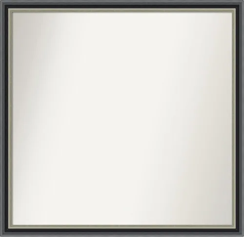 Miniatura 21 de Amanti Art Espejo de baño negro para sobre el fregadero, 23 x 23 pulgadas, espejo cuadrado negro Ashton, marco de madera tradicional mediano, se