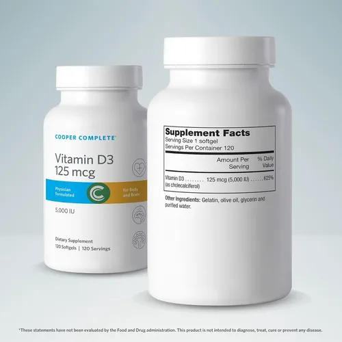 Miniatura 2 de Cooper Complete - Vitamina D3 125 mcg (5000 UI) - 120 Sofgels Paquete de 1