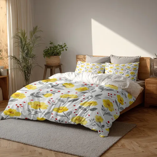 Miniatura 20 de Batmerry Compass Rose Twin Size 3 Pieces Bedding Duvet Cover Sets, Soft Fluffy Floral Themed Design 100% Cotton Printed Duvet Cover for All Season