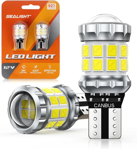Miniatura 12 de SEALIGHT 194 foco LED 2000K ámbar 168 T10 2825 W5W 600% de brillo, focos LED de cuña para interior de automóvil, reemplazo para luces de matrícula