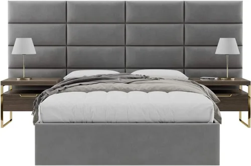 Miniatura 86 de Vänt - Paneles tapizados de cabecera para montar en la pared, diseño Isabelle, 60 x 23 pulgadas, configuración de 4 paneles individuales, Cuero