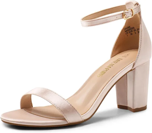 Miniatura 11 de DREAM PAIRS - Sandalias de tacón grueso y bajo para mujer