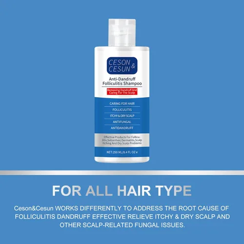 Miniatura 8 de Ceson&Cesun Champú 2 en 1 antifúngico/anticaspa para foliculitis, psoriasis del cuero cabelludo y dermatitis seborreica, alivio de la picazón