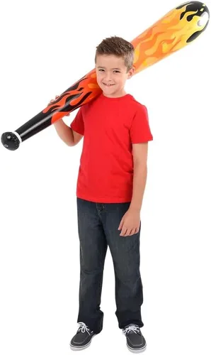 Miniatura 2 de Bate de béisbol inflable de llama jumbo de 54 pulgadas (paquete de paquete). Juguete inflado perfecto para fiesta, parque infantil, divertido