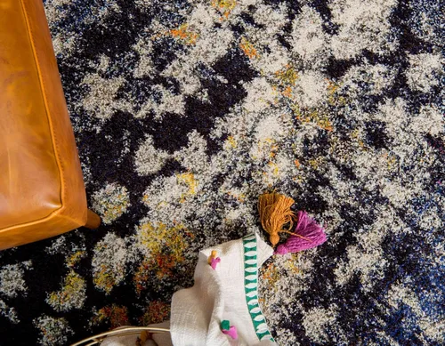 Miniatura 4 de Unique Loom Vita Collection - Alfombra tradicional saturada de medallones florales saturados sobre teñidos, 2 pies 2 pulgadas x 3 pies, azul Azul