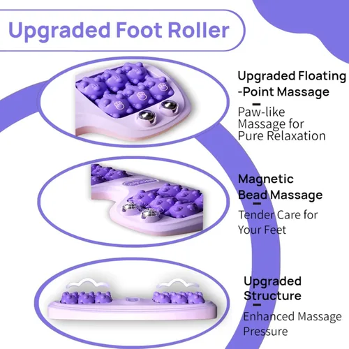 Miniatura 5 de Masaje de rodillo de pie para fascitis plantar, terapia portátil de rodillos para pies para circulación y alivio del dolor, reflexología y Verde