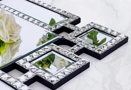 Miniatura 3 de Espejo decorativo de pared, espejo de baño de acento para sala de estar moderna, entrada y dormitorio