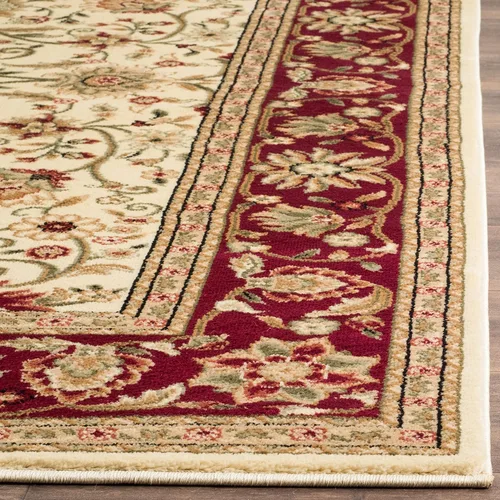 Miniatura 3 de SAFAVIEH Lyndhurst Collection - Alfombra de área de 9 x 12 pies, color marfil y rojo, diseño oriental tradicional, no desprende pelusa y de fácil