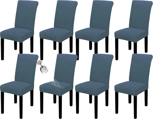 Miniatura 47 de Easy-Going - Juego de 2 fundas para sillas de comedor 100% impermeables, de tela Jacquard elástica, fundas protectoras removibles y lavables