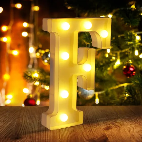 Miniatura 42 de Símbolo Ampersand LED Grande &, Letras de Marquesina Cartel 26 Letras del Alfabeto y 10 Números Luminosos para Decoración de Fiestas, Números