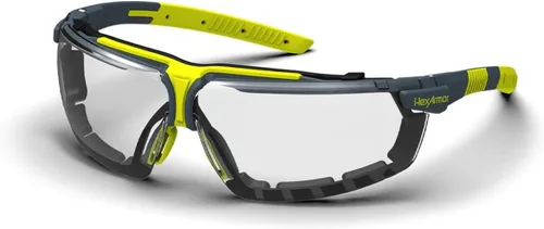 Miniatura 12 de HexArmor VS300 Gafas de seguridad con brazos laterales ajustables Z87+ para hombres y mujeres Gris 23% con junta/antiniebla anti arañazos