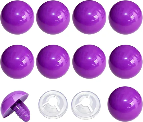 Miniatura 8 de Thalinfayi - 60 ojos de seguridad y arandelas seguras para ganchillo Amigurumi - Ojos de seguridad de plástico grandes negros de 0.94 pulgadas, ojos