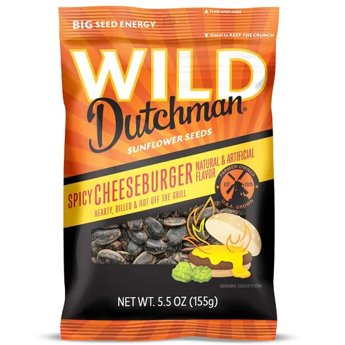 Miniatura 10 de Wild Dutchman, Semillas de girasol tostadas, receta apta para la boca para aperitivos durante todo el día, rancho, 5.5 onzas (paquete de 12)