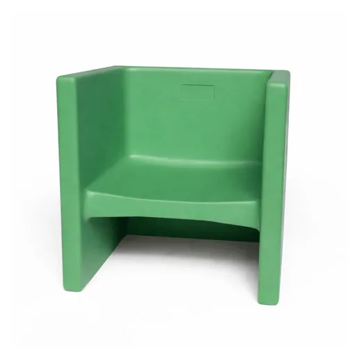 Children's Factory Silla cúbica 3 en 1 para niños, muebles de aula de asientos flexibles, paquete de 1, color verde