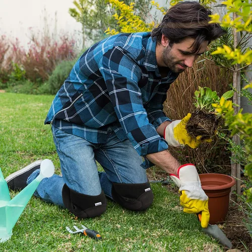 Miniatura 2 de Soudittur Rodilleras para adultos para jardinería, rodilleras antideslizantes y de evitación de colisiones con acolchado grueso de espuma EVA
