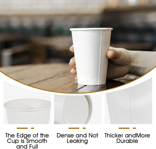 Miniatura 3 de Tazas de café de 12 onzas, [192 unidades] tazas de café desechables, vasos de bebida caliente/fría para fiestas, picnic, viajes y eventos, tazas