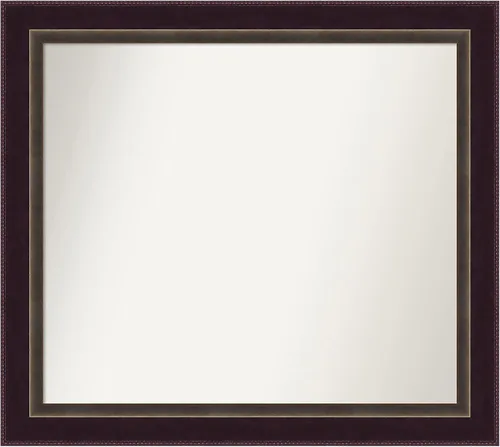 Miniatura 285 de Amanti Art Espejo de baño de bronce para sobre el fregadero, 24 x 24 pulgadas, espejo cuadrado de bronce Lara para tocador, marco de madera