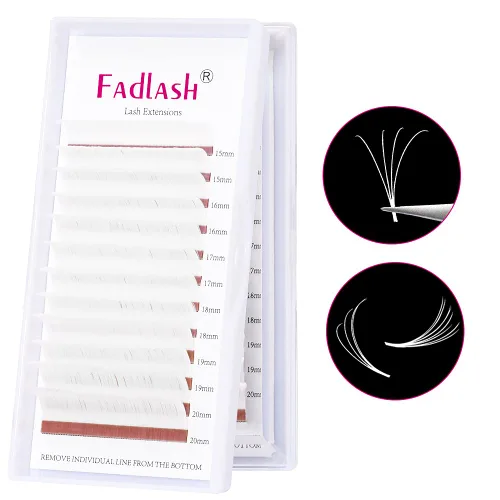 Miniatura 38 de Extensiones de Pestañas Rizo D 0.59-0.79 pulgadas Bandeja Mixta Seda Extensiones de Pestañas Clásicas Suministros Extensiones de Pestañas