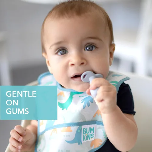 Miniatura 2 de Bumkins Juego de Utensilios para Bebés, Cucharas de Silicona Chewtensils para Mojar, Autoalimentación, Destete Dirigido por el Bebé, Aprendizaje
