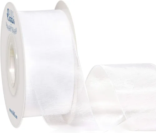 Miniatura 19 de Ribbli - Cinta de organza color oro pálido, 1/2 pulgadas x 50 yardas continuas, cinta transparente dorada para envolver regalos, envolver galletas