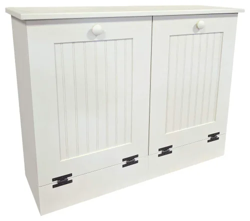 Miniatura 14 de Cubo doble de basura/Recipiente para papelera de reciclaje. Borgoña sólido