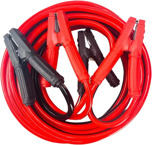 Miniatura 9 de Cable de refuerzo de calibre 6 de 16 pies Abrazaderas codificadas por colores Chapado en cobre de 400 amperios Sin enredos Bolsa
