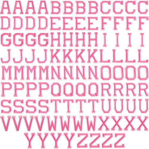 Miniatura 9 de 104 parches de tela con letras del alfabeto para planchar con adhesivo planchado bordado para decorar letras A-Z para tablón de anuncios, camisetas