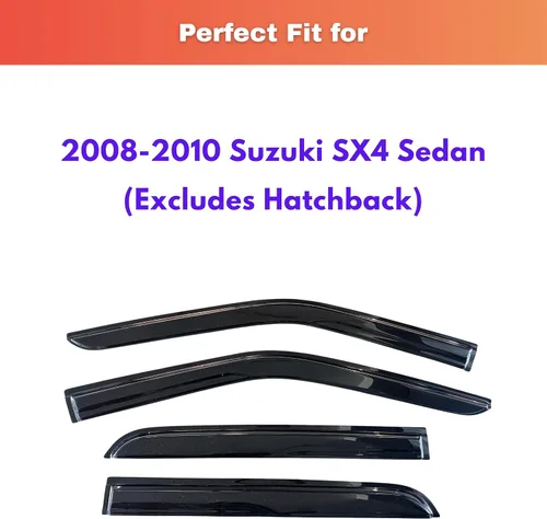 Miniatura 643 de KPY Visor de ventana compatible con Kia Soul 2009-2013, Protector contra lluvia de 4 unidades, deflectores de ventilación de ventana lateral