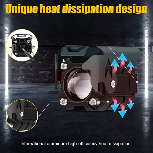 Miniatura 4 de Luces LED para cápsulas, luces LED todoterreno de 60 W, 6000 lm, ámbar/amarillo, blanco, de doble color, antiniebla, luces de trabajo auxiliares