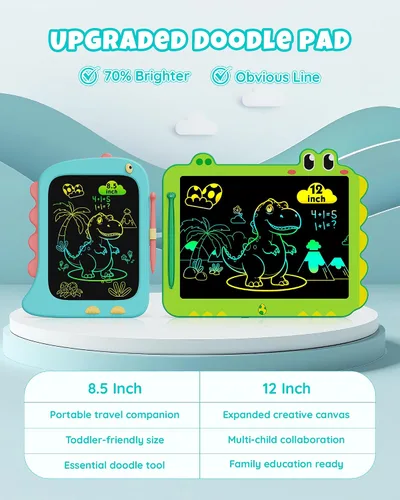 Miniatura 5 de Tableta de escritura LCD de 8.5 pulgadas para niños, juguetes de unicornio regalos para niñas de 3 a 5 años, juguete educativo de viaje, regalo