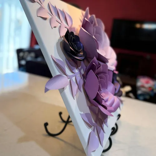 Miniatura 3 de Rainbows & Lilies 10 flores de papel grandes para decoración de pared, rosas artificiales 3D para bodas, fiestas de novia, baby shower, decoración