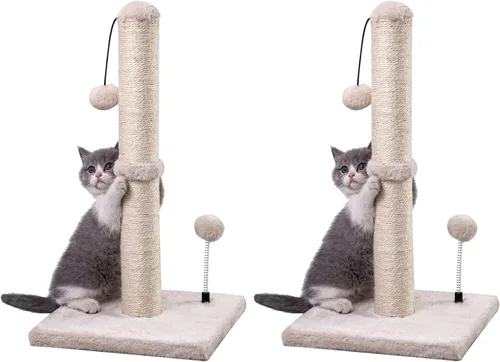 Miniatura 15 de MECOOL Poste Rascador para Gatos de 34" de Alto Premium Basics Rascador de Gatitos Postes Rascadores de Sisal con Bola Colgante para Gatos de Verde